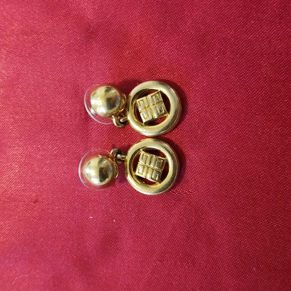 Beautiful Givenchy Logo Monogram Drop Vintage Ear… - image 2